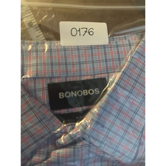 BONOBOS Slim Fit Button Up Mens Sz L Easter Preppy Business Officecore Corporate - Picture 7 of 7